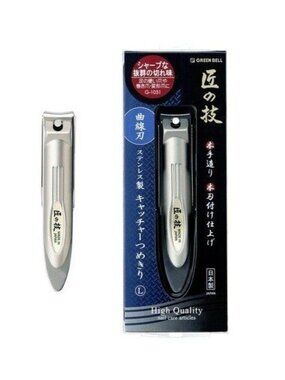 Green Bell Japan G-1031 Takumi No Waza SS Large Nail Clipper With Curved Blade